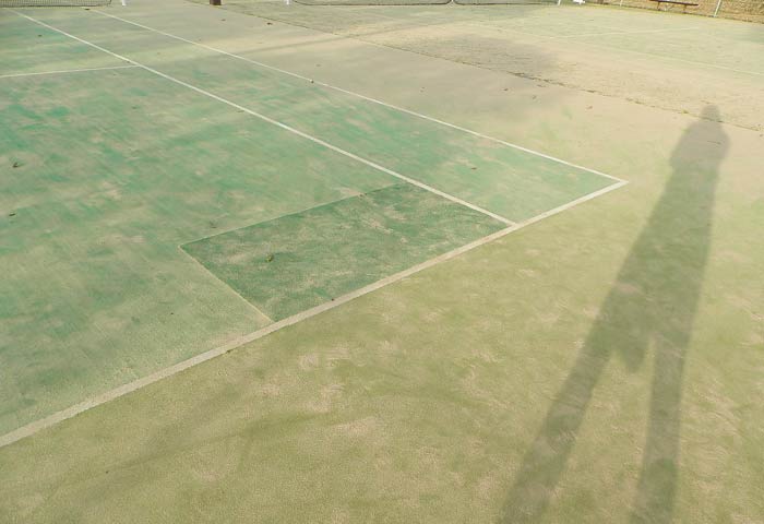 坪井川緑地公園テニスコート 補修